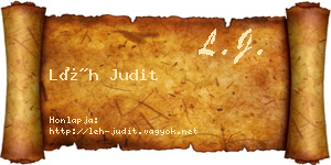 Léh Judit névjegykártya